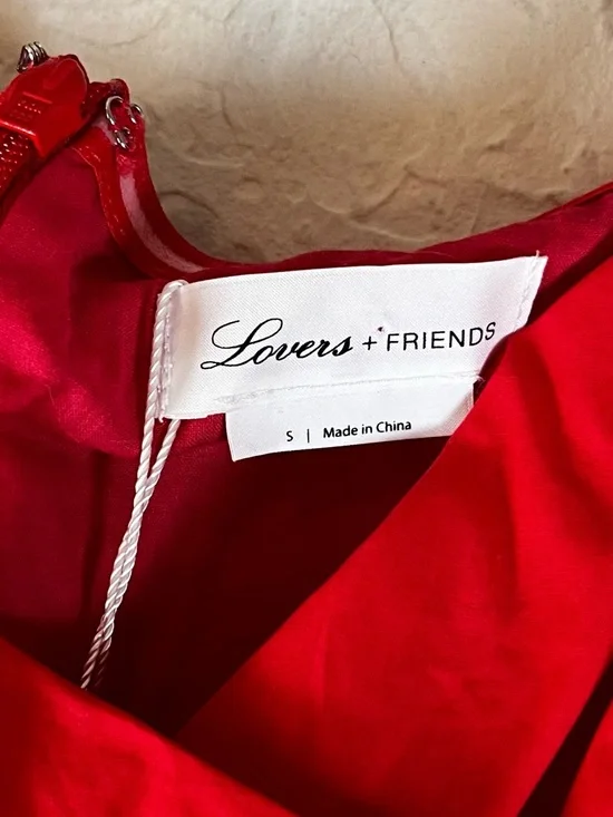 Lovers + Friends Isa Puff Sleeve Mini Dress in Cherry Red - Picture 14 of 15